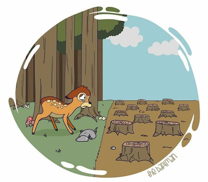 If we chop down every tree, this will happen. So donate to #TeamTrees and donate to help us people to get oxygen