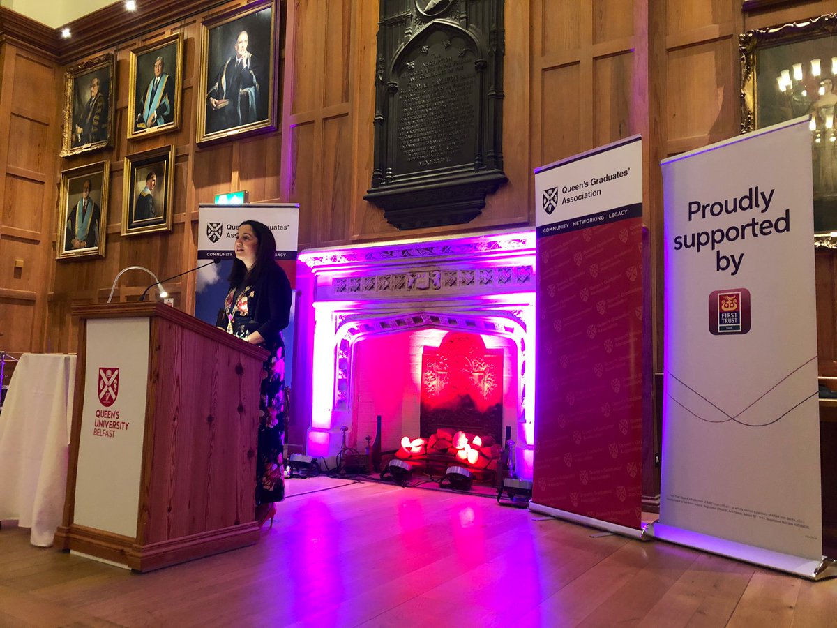 QUB_QGA's tweet photo. The Annual @QUBelfast Charter Day Dinner well underway in The Great Hall this evening with QGA President @Victoria_Denoon and Pro-Vice-Chancellor Professor @EgfEmma. #LoveQUB https://t.co/RZl8Gk8di3