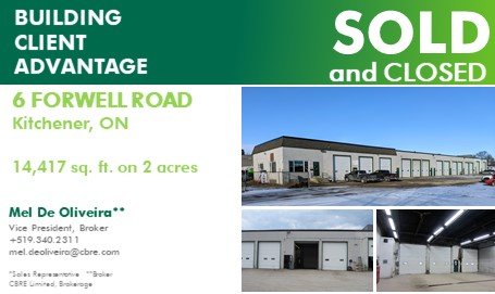 Proud to announce the sale of our listing at 6 Forwell Road, Cambridge. Sold at $2,800,000.
Do you have a commercial property you would like to sell? Let me know!
 
#CBRE #CRE #CommercialRealEstate #Investment #commercialproperty