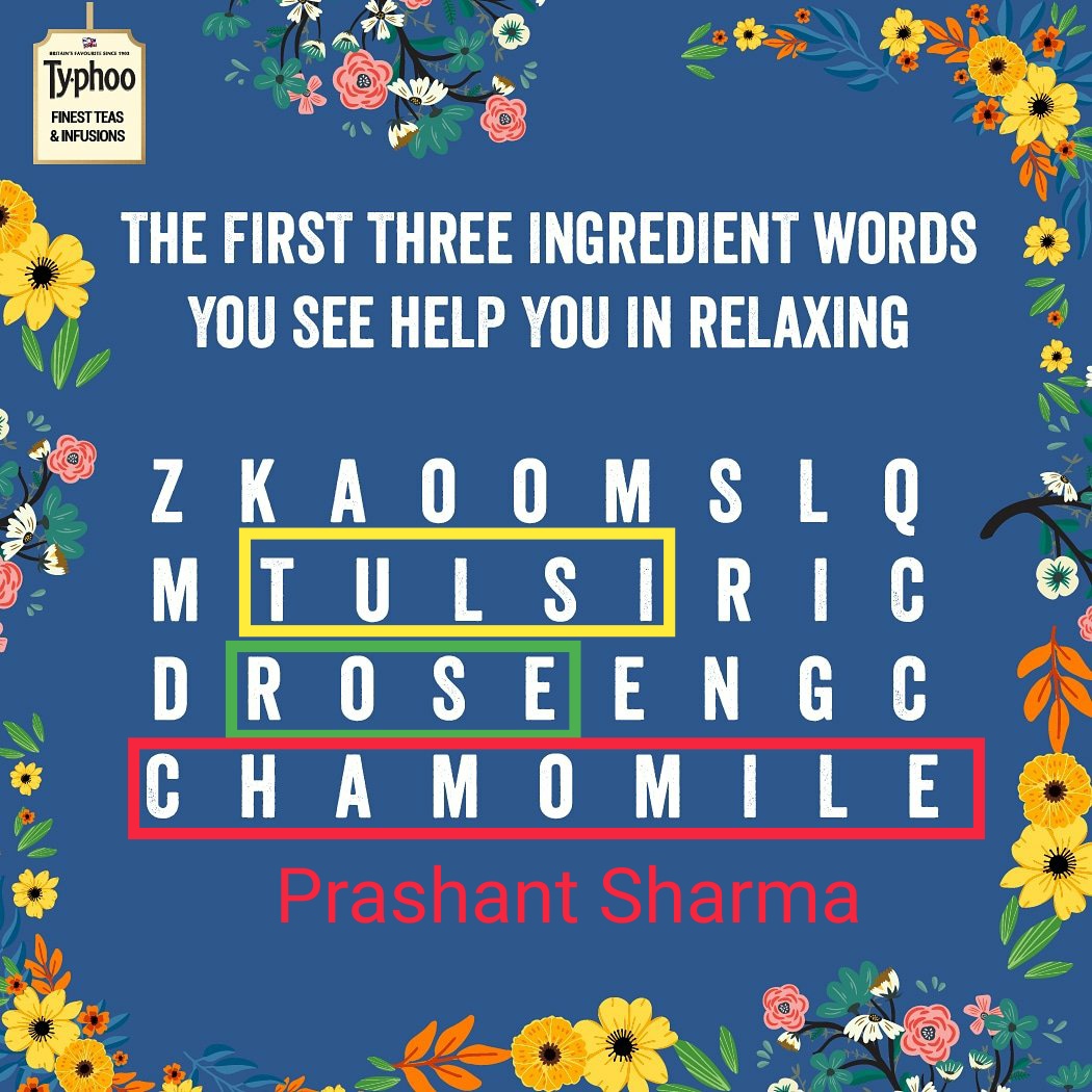 prashantDocean's tweet photo. @typhooindia 1. TULSI 
2. ROSE 
3. CHAMOMILE

#ContestAlert
#typhoo #organicteas 
#forthegoodofme #tea
@typhooindia

@sengodan4 @AlpeshP35056407 @pari0275 @AasithaKhandel1 @GauravP26479152 @Rahulrahs @dassrimanta1 @CD007_ @DrSujitKumarDe1 @sombangalore https://t.co/yBDhwYK94f