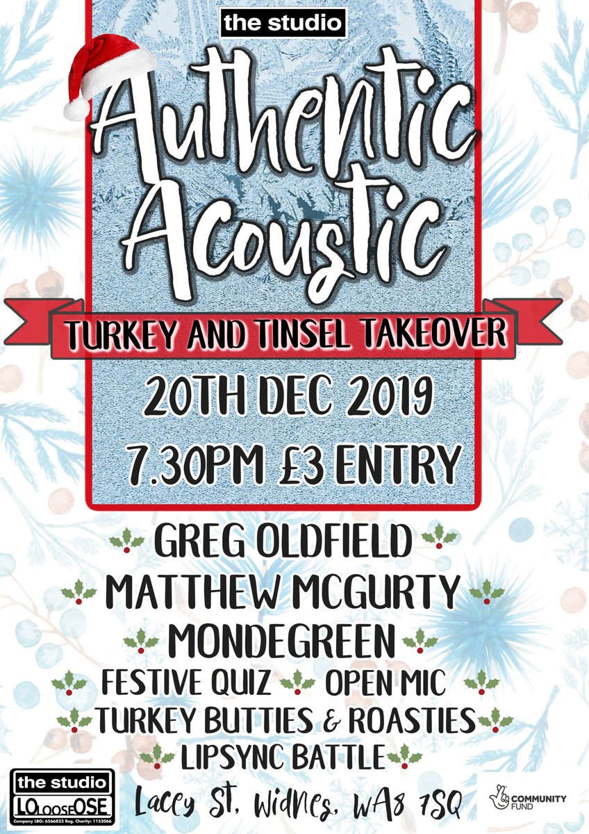 TheStudioWidnes's tweet photo. Two chances to HEAR live music, yes actually hear it! And not have to fight the TV, football, diners and chatterers!
And we love all those but not on #authenticacoustic night!
#authenticacoustic
#acoustic
#recordlaunch
@JoCoxFoundation #moreincommon https://t.co/3eixc3qQtG