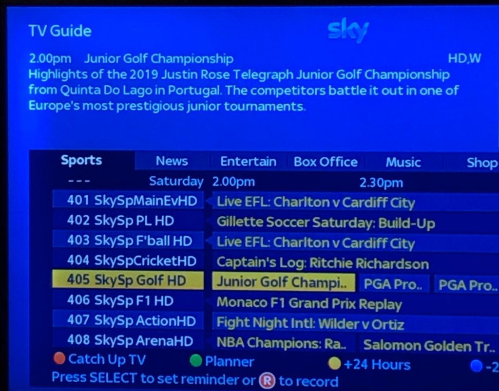 First showing tomorrow! The @TelegraphJunior Final on @SkySportsGolf at 1400 🔴record before you go out in the morning!!