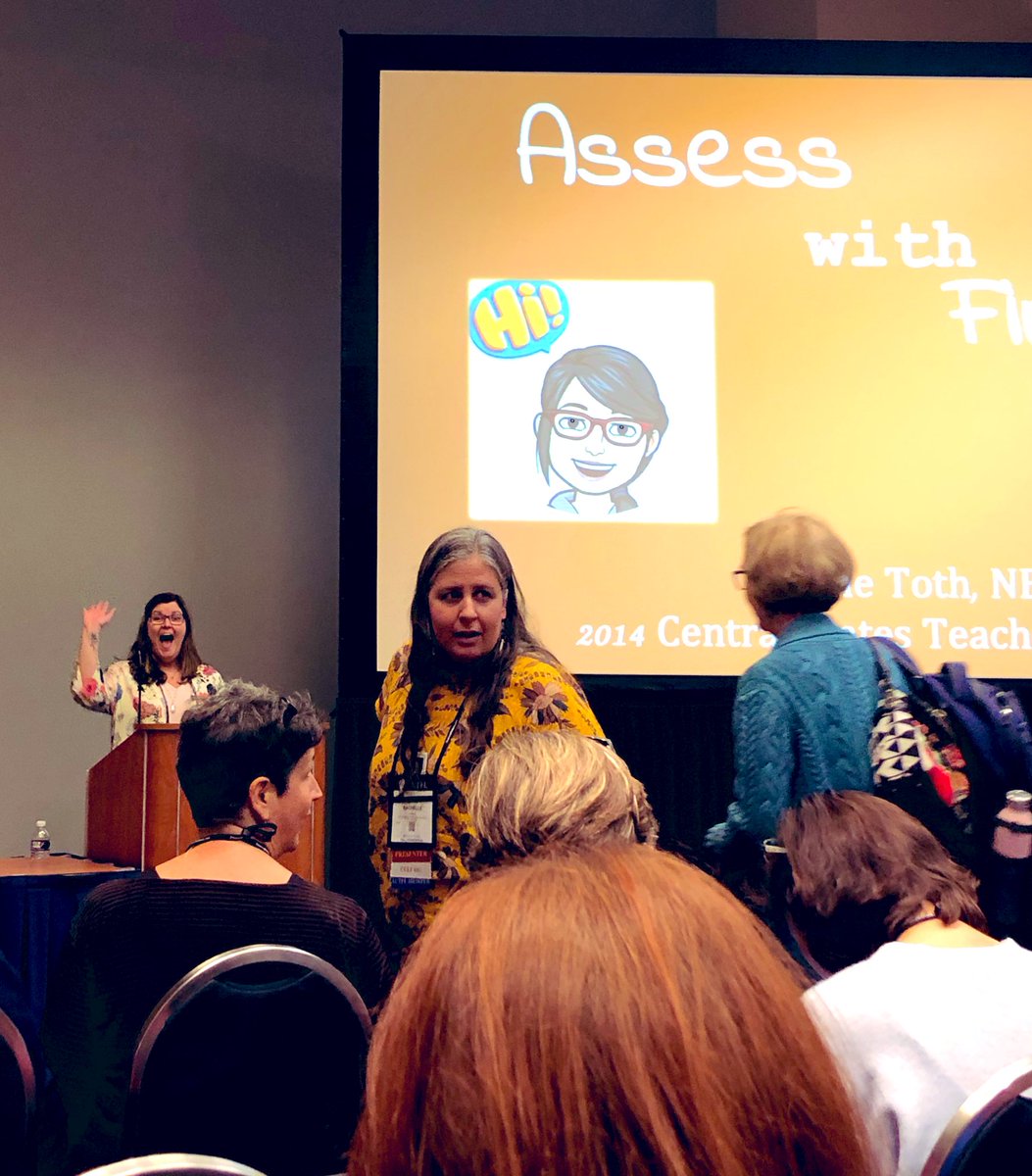 Not sure if she was waving at me, but either way, HIiiiii, <a href="/senoraCMT/">Carrie Toth (Tō-th), NBCT</a> !! #ACTFL19