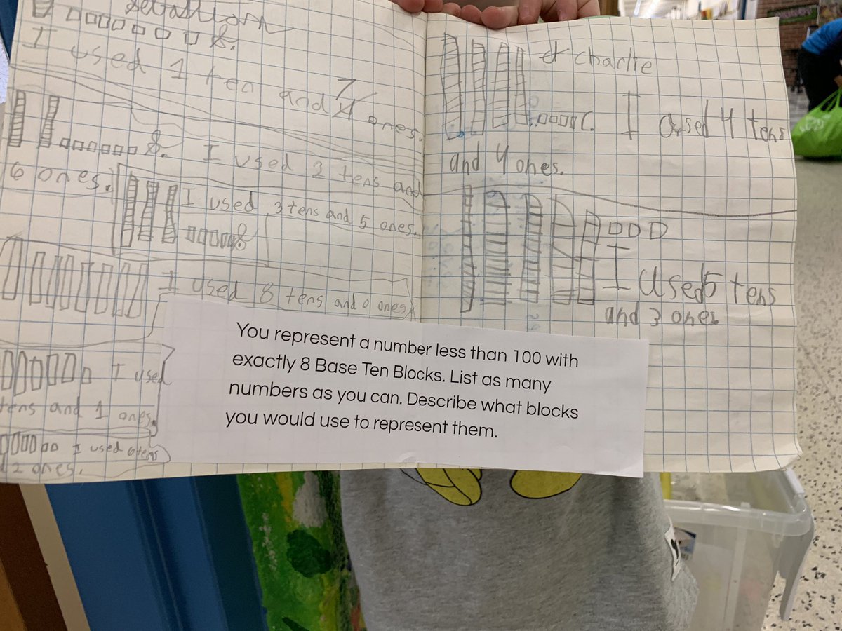 MrsB3V's tweet photo. Grade 2 math. So many possibilities @3_valleys @tdsb #mathchat https://t.co/yAM3r794VQ