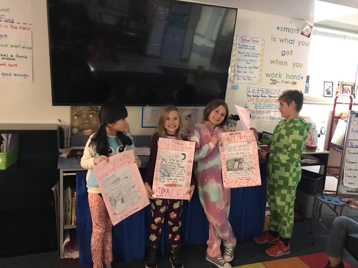 heather_aft's tweet photo. Book club members presenting their book projects. Student mentors working to help other book clubs develop presentations. #lwpawpride #lwnkcsd https://t.co/70GBdSe16F