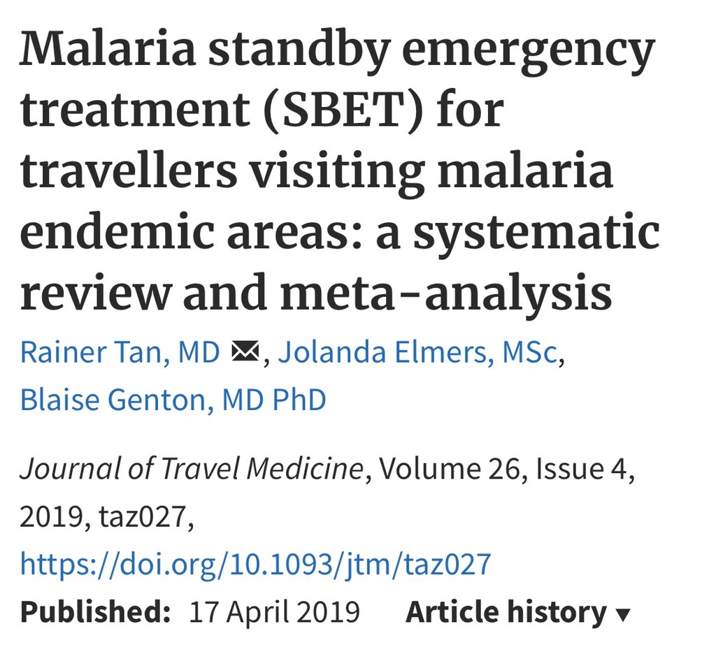 #ASTMH19 #IamTropMed Blaise Genton explains how the results from a systematic review of the use of SBET by travellers is changing practice in Europe #jtravelmed