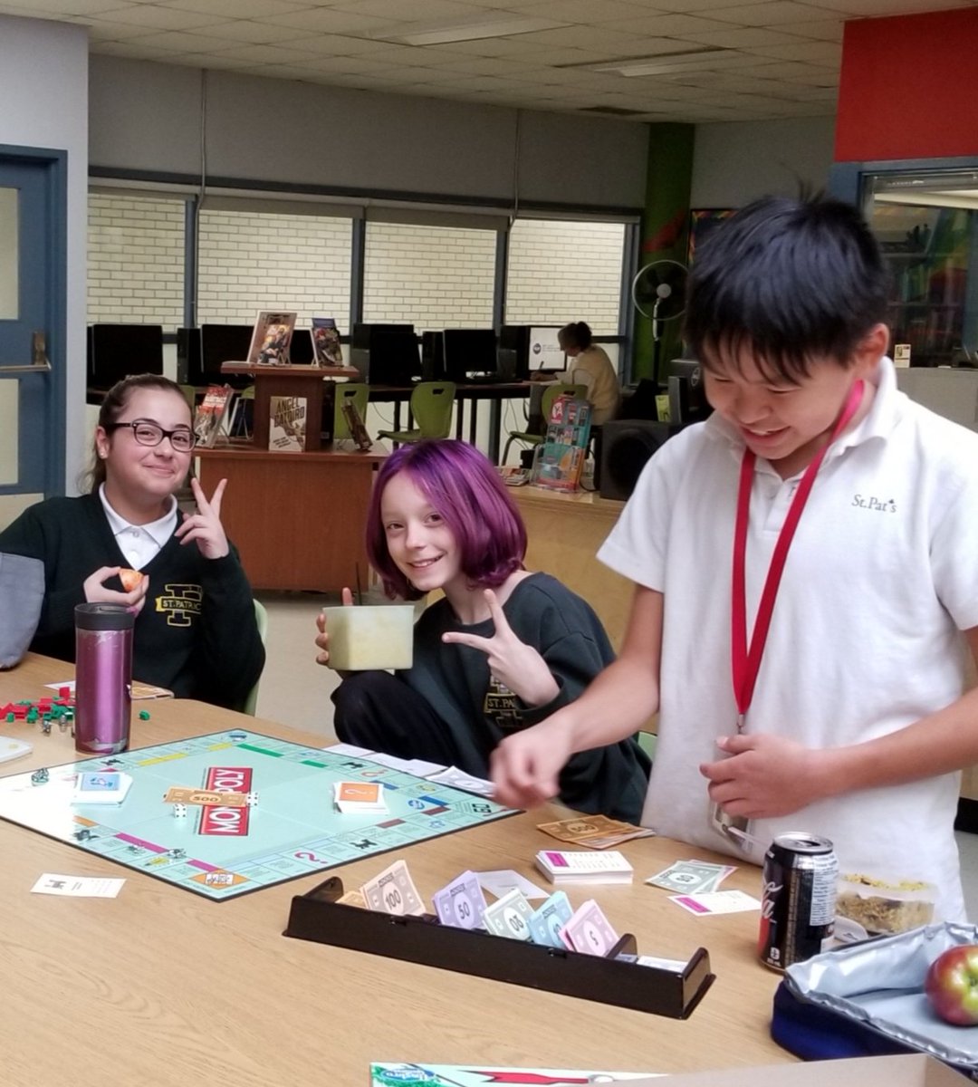 TGPartridge's tweet photo. First  Friday board game day at lunchtime for Gr 7&amp;8s. No tech allowed and they didn't even miss it.  Looks like we'll be doing this again!#IamStPats #BeStPats https://t.co/2X6dzHZHxz