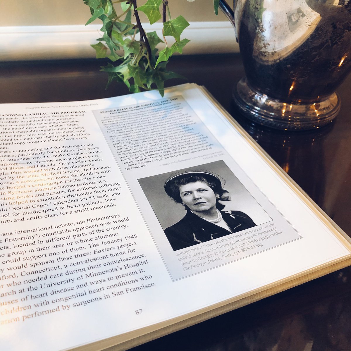 An articulate and well-liked representative of the Democratic Party, Georgia Neese Clark Gray (Upsilon-Washburn) made history as the first woman Treasurer of the United States! Since her appointment in 1949, only women have held this role. #FlashbackFriday #AlphaPhiToujours