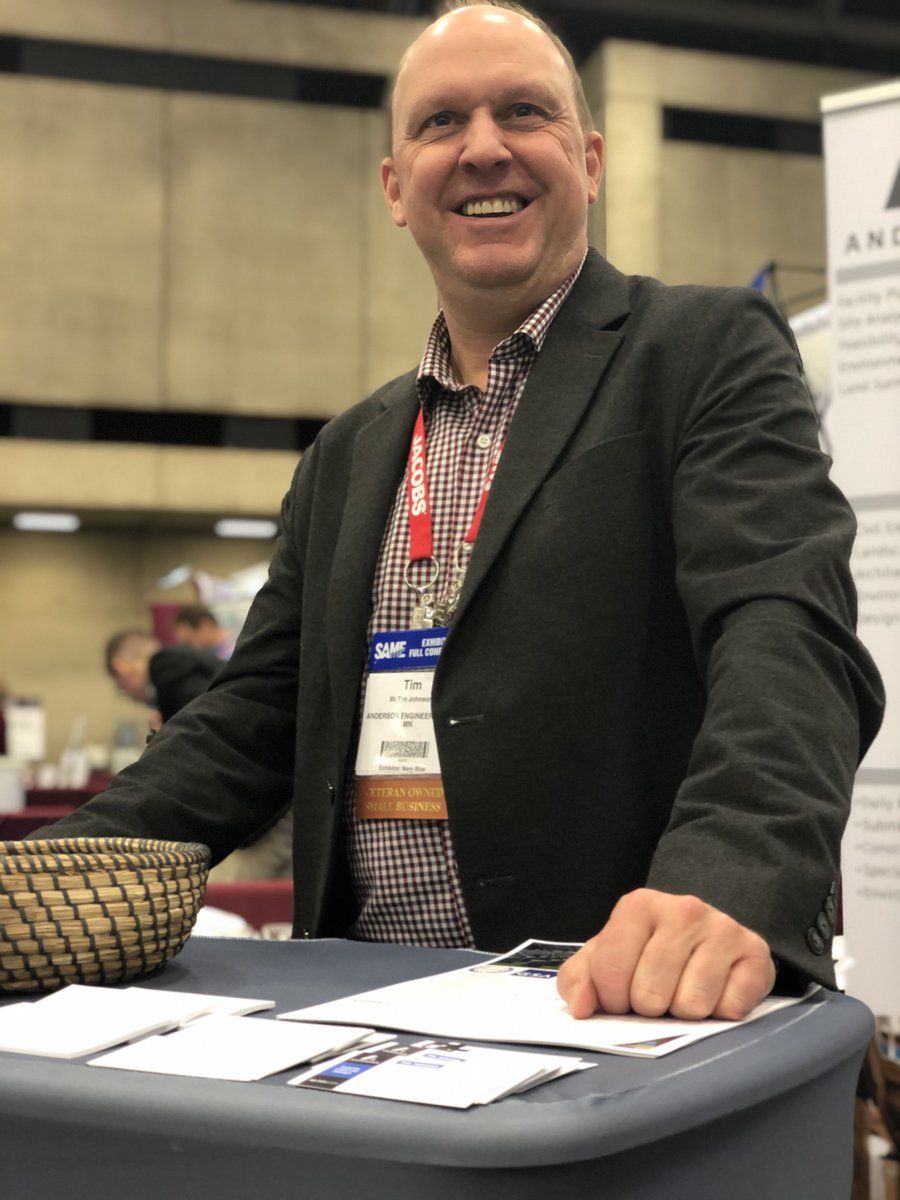 AndersonMNLLC's tweet photo. Anderson Engineering exhibiting and wrapping up final day of Federal SAME / SBC Conference in Dallas, TX.   Nearly 4,000 attendees, 400+ exhibitors, fantastic energy, diverse learning sessions with dozens of Federal Agencies, all anchored in good old Texas hospitality!
#samesbc19 https://t.co/abVTg0AX3v