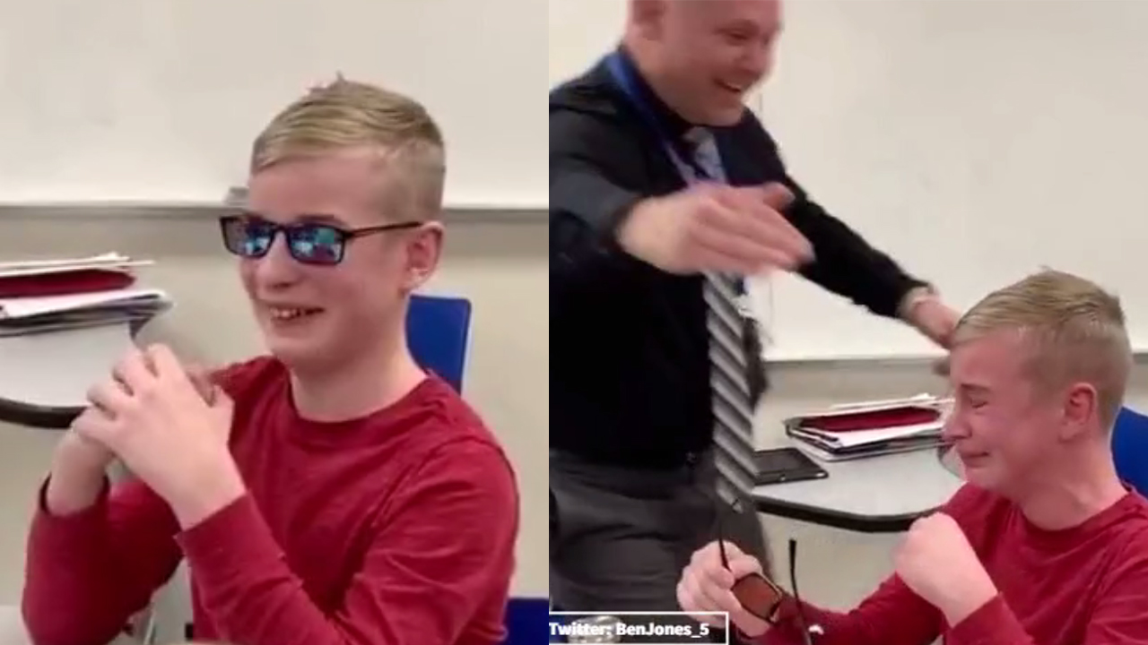 KTVU on Twitter: boy emotional reaction after seeing color for the first time in viral video https://t.co/2mzrVbcv1z / Twitter