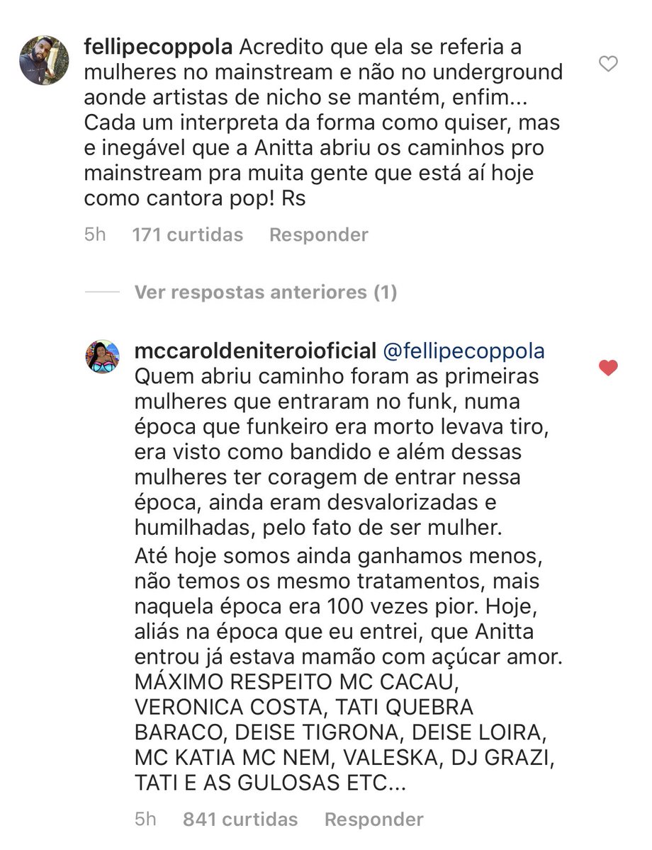 MC Carol conte comigo pra absolutamente tudo 👏👏👏