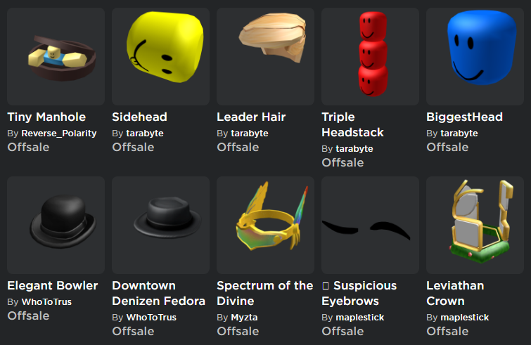 How To Get Offsale Items In Roblox 2019 - roblox offsale hats