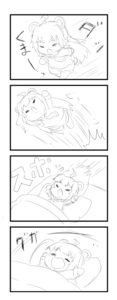急に球磨が描きたくなったのと眠さとのコラボレーション 