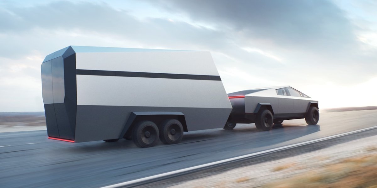 Tesla imagines producing a trailer to match? This looks even more like a toy I would have had in the 1980s.