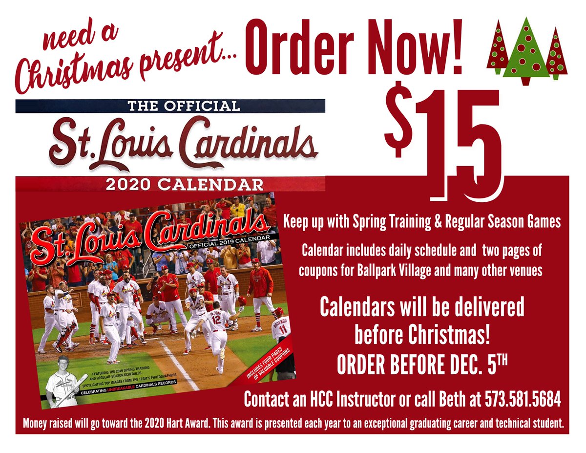 The perfect Christmas present for the Cardinals fans in your life, &amp; you get to support student futures to boot!  All proceeds go to fund the Hart Award, which is given to a graduating HCC senior every spring.  Contact your favorite HCC teacher or the office (581-5684) to order!