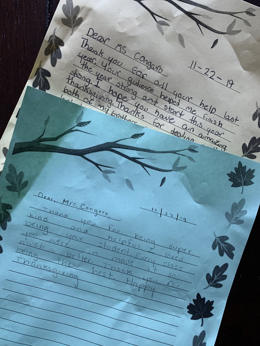 Ended my Friday to find these notes left in my mailbox from my students last year. #reasonswhyiteach