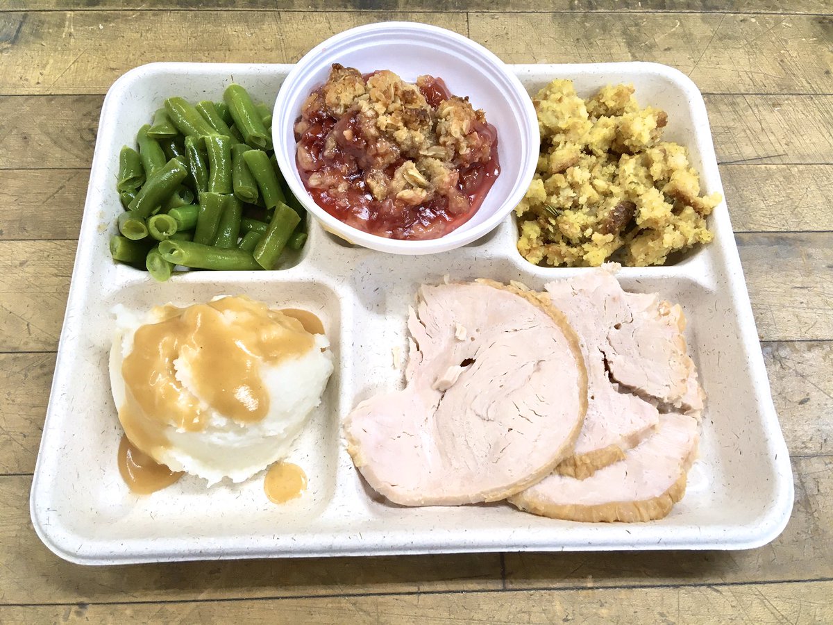KenstonCafe's tweet photo. Had a great time celebrating Thanksgiving this week with some holiday themed lunches! ๐๐ฝThankful for the awesome staff who helped pull these meals off! ... we were not responsible for any students who fell asleep in class after the turkey lunches ๐ด๐ #BomberFuel #SchoolLunch https://t.co/e4U3kBYvuM