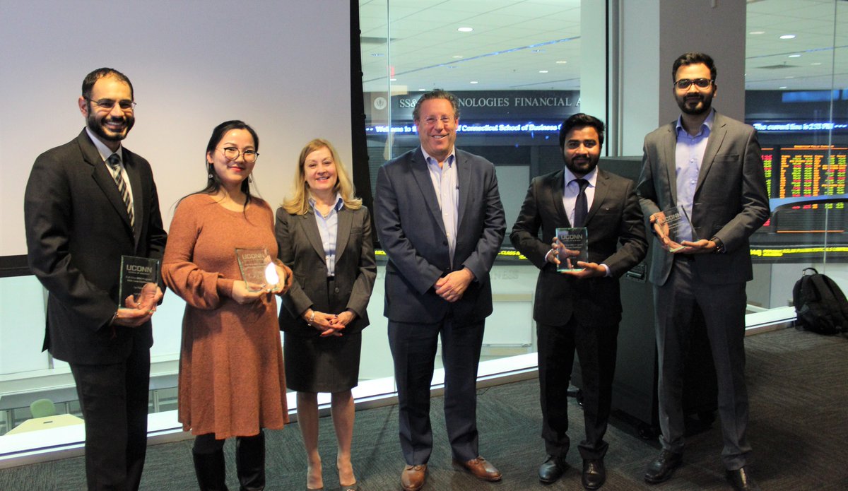 uconnmba's tweet photo. Congratulations to our Case Challenge champions: Raghav Shekhar, Bharath Tata, Jingdan Gao, and Jasdeep Singh! All teams worked hard, had fantastic presentations, and learned a lot. We're so proud of all of you! https://t.co/AWR94gGK9F