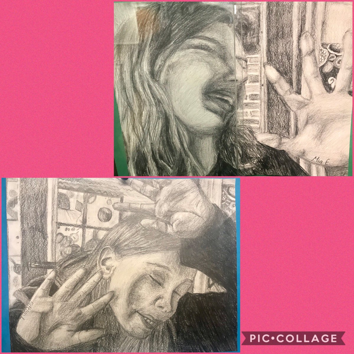NorupArt's tweet photo. Absolutely amazing advanced art “Smashed Faces” are prominently displayed in one of Norup’s front showcases. Expressive value study.
#berkleydifference https://t.co/TTjqIzP574