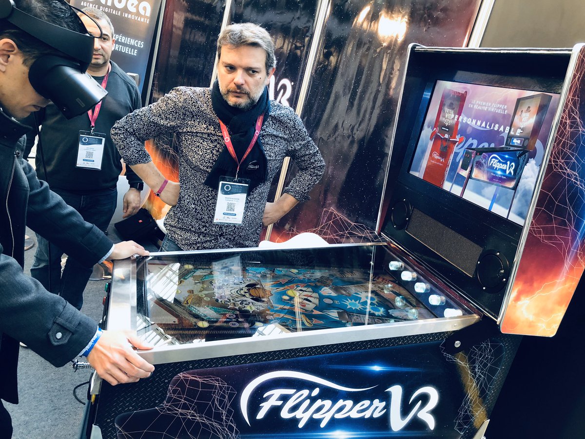 FlipperVr's tweet photo. Vif succès de Flipper Vr au salon Virtuality Paris 2019 !!! Venez tester ce nouveau concept en exclusivité sur notre stand (n8) !

#flippervr #pinballvr #realitevirtuelle #vr #otidea #vrgame #Virtuality2019 #virtualityparis https://t.co/OcYVY9LlRL