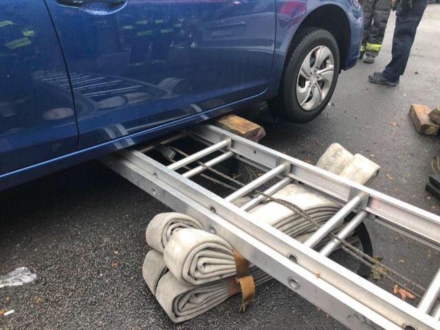FDNY's tweet photo. FDNY #Engine274 removed an individual who was pinned underneath a car in Queens earlier today. Read more: https://t.co/xsgfxQaM0A https://t.co/hlXG6XI5LK