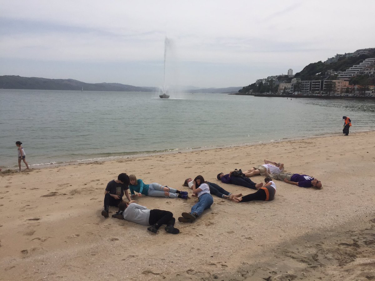 OilFreeWelly's tweet image. Beautiful day to send a big message to the oil companies drilling on our shores! Step 1: write words with human bodies - OMV OUT! #endoil