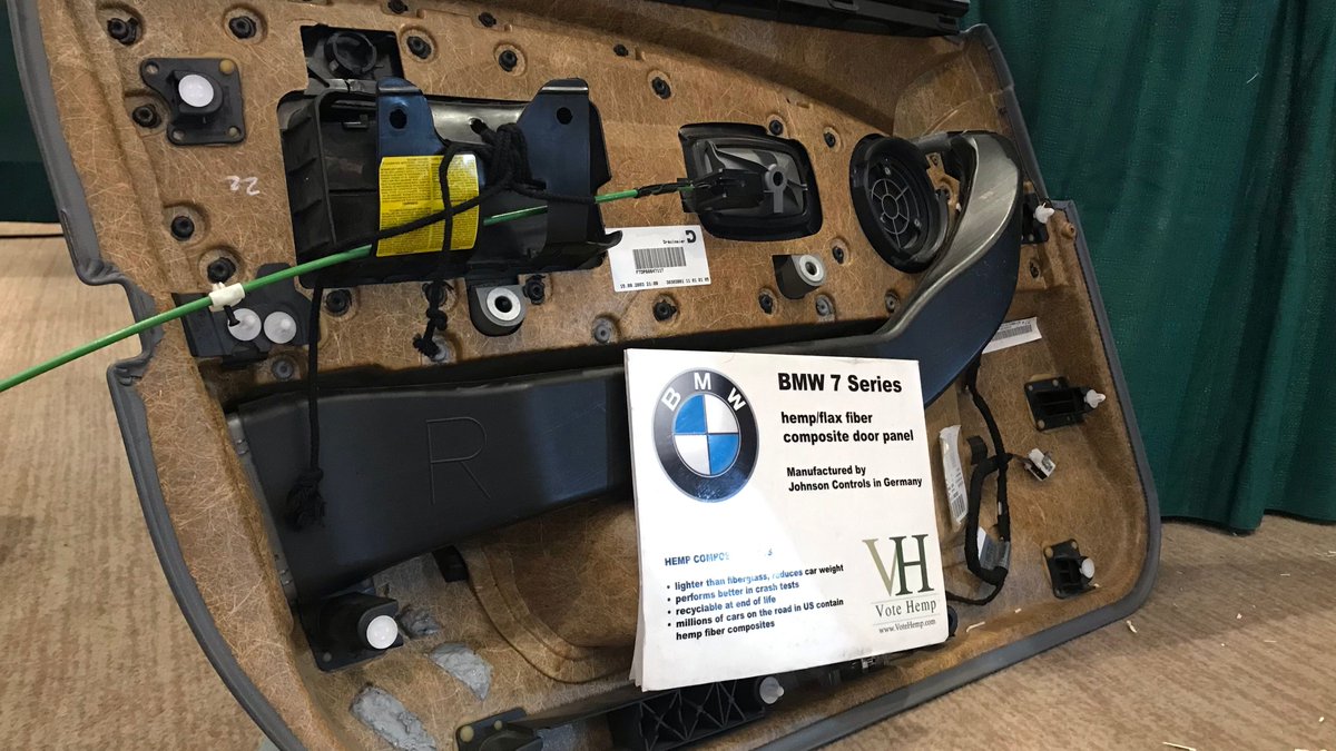 We had so many amazing products and exhibits at HIACON 2019. Check out this car door panel made from hemp fiber!