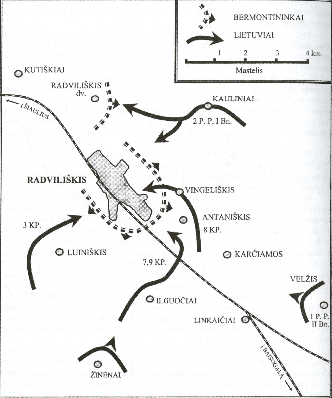 #SchlacthVonRadwilischken. From the early hours of the morning, the Lithuanian troops attacked our garrison in Radwilischken that managed to hold their positions throughout the day, until in the afternoon he retired westward, before numerical superiority of the enemy. #1919Live