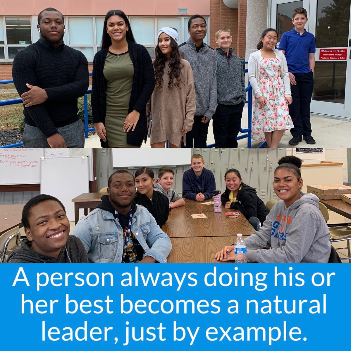 #ChristianaVikings collaborated yesterday in our pre-meeting, and today participated in the Christina School District Superintendent’s Student Advisory Council. We are so proud of these #StudentLeaders representing each grade🤩