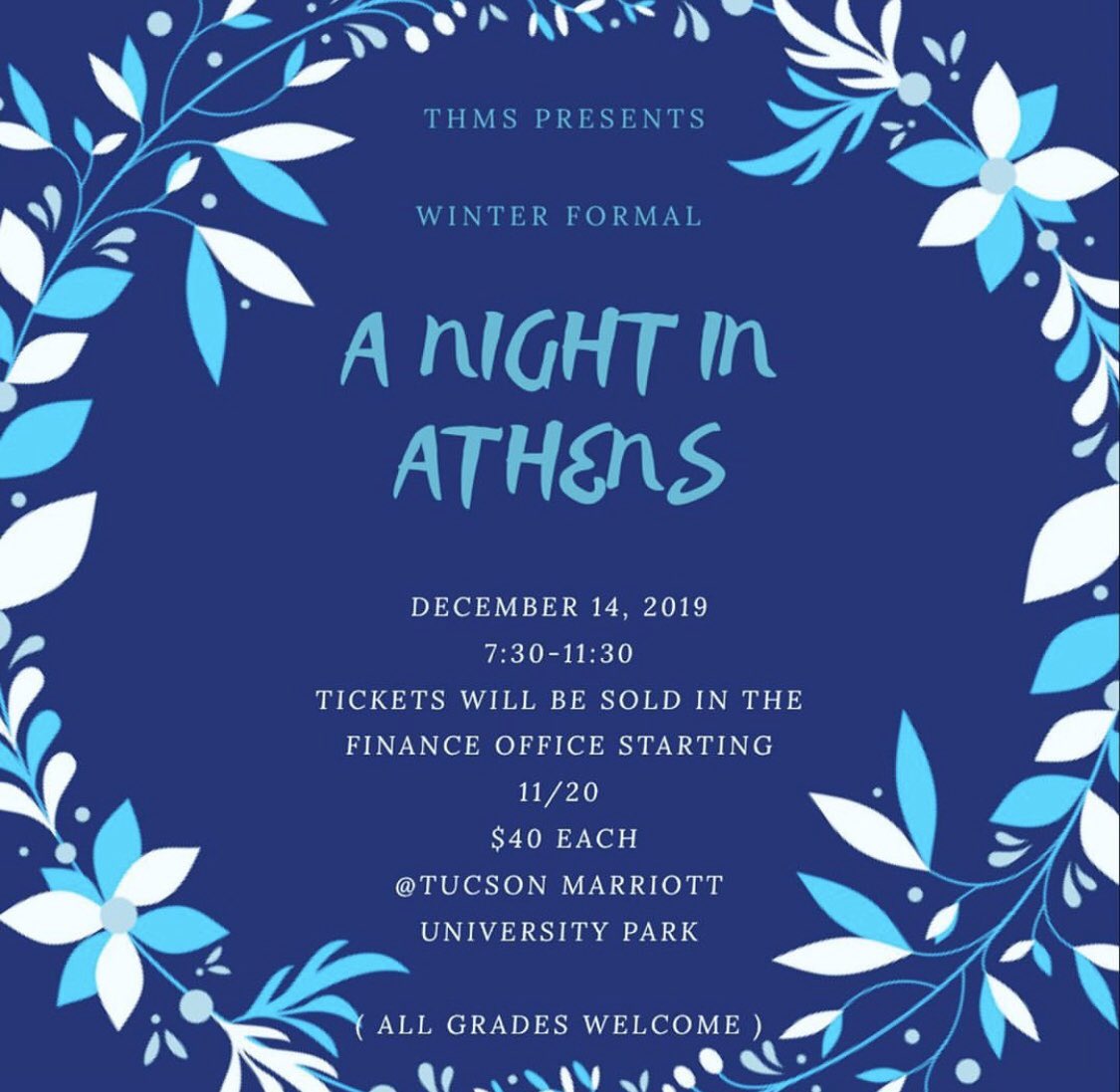 WINTER FORMAL COMING SOON!! Get your tickets!!🤩🤩🤩✨
