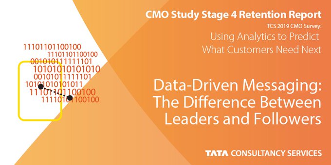 TCSDigitalTech's tweet photo. Our #TCSCMOStudy revealed that only 19% of #B2B marketers are engaged in nurturing existing customers. Get tips from# B2C marketers who leverage different #data sources to talk their customer's talk: https://t.co/c8h8mGch1r #CX #CMO #brandexperience https://t.co/BnJIl4tSa6