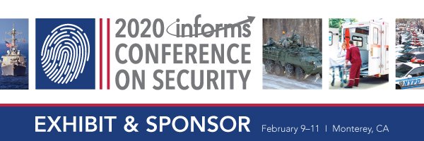 Interested in exhibiting at <a href="/INFORMS/">INFORMS</a> Conference on #Security? Learn about sponsorship benefits, conference registration &amp; abstract submissions: bit.ly/2nVnFb2 #datasecurity #ORMS #intelligence #lawenforcement #networkresilience #disasterrecovery #emergencypreparedness