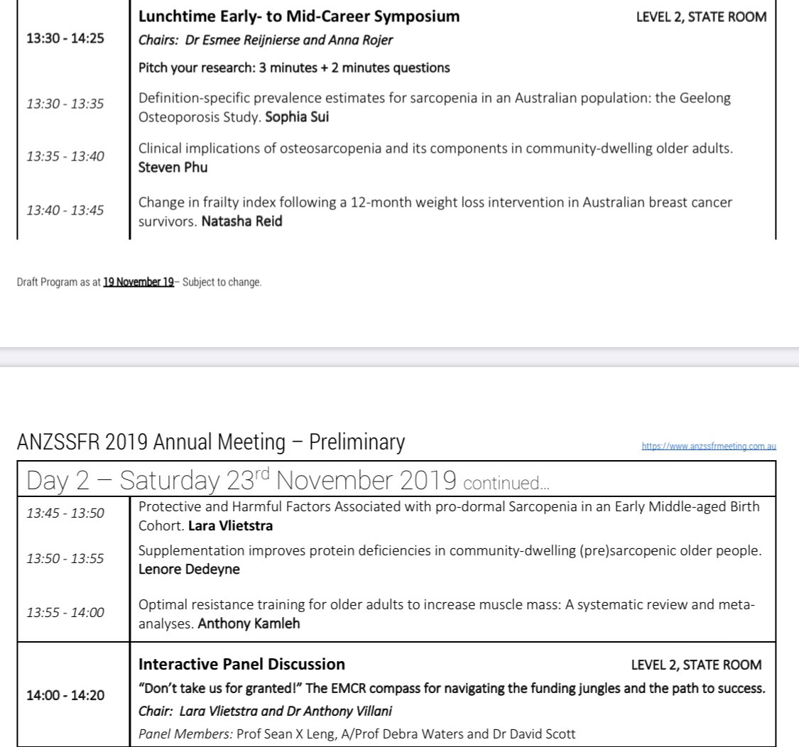 EsmeeReijnierse's tweet image. Today we have the kick off of the EMCR committee @ANZSSFR with a lunchtime symposium including 3-min pitches and an interactive panel discussion “Don’t take us for granted! The EMCR compass for navigating the funding jungles and the path to success” Please all join us at 13:30!
