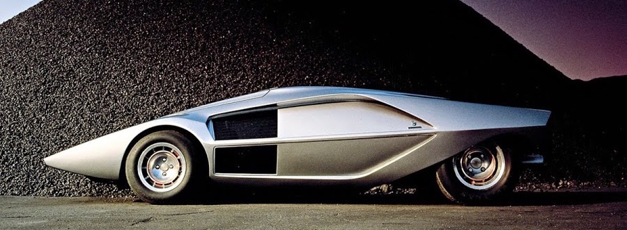 More concept cars of the 1970s-80s echoing the Cybertruck's angularity, all influenced by science fiction moods and designs from the era.