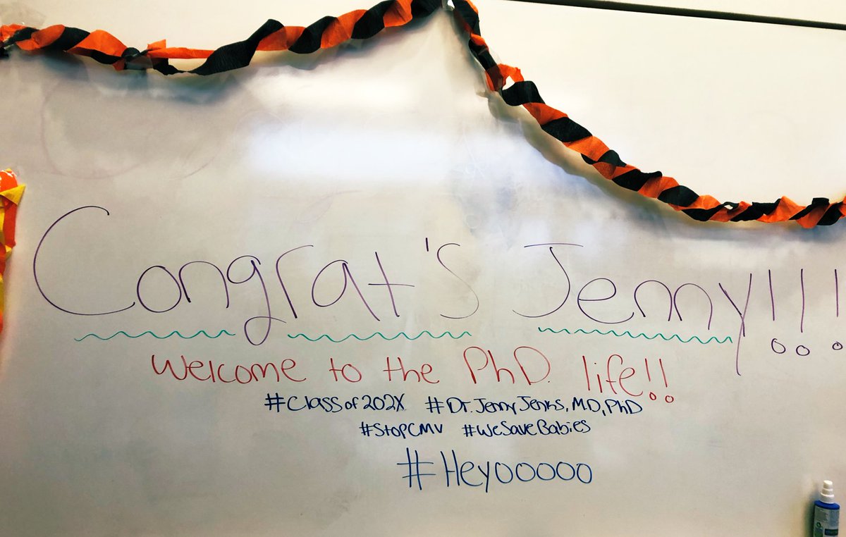 SalliePermar's tweet photo. We have a new PhD candidate!! Congrats #doubledoc Jenny Jenks on passing her prelim!! #PermarLab @TheDHVI @Duke_Childrens @DukeOPSD @DukeMGM https://t.co/DznzJZovzf
