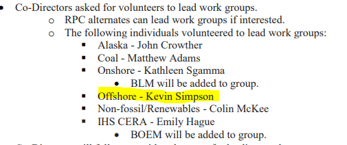 6/ Luthi, in turn, handed responsibility for making offshore royalty recommendations to an “offshore work group,” led by a  @Shell official, Kevin Simpson. The workgroup was assured that the minutes and documents of its meetings would not be made public