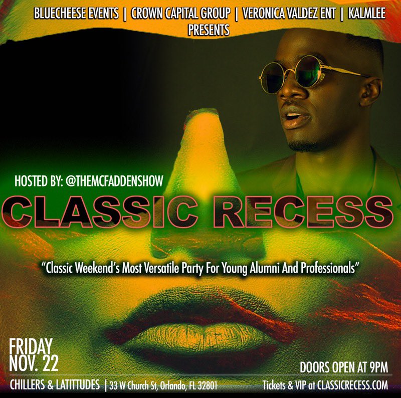 TheMcFaddenShow's tweet photo. The Official Classic Friday Event
Latitudes Rooftop will be CRAZY! π₯
Music By @DJigg_ @BigDawgDreDay
Hosted ByΒ Β @TheMcFaddenShow @_HotBoyDave @MrMBKPrez @KalmLee_
For Tickets Visit: https://t.co/qTlmUXVv03
21+ Event #ClassicRecess https://t.co/EmGwVAphcx