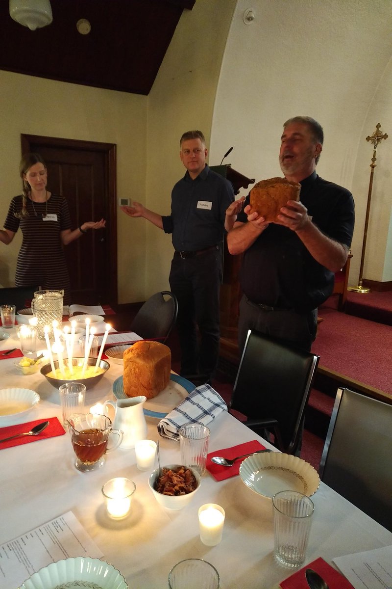Dinner Church and rich conversation with <a href="/PastorOnTheLake/">Christian Ceconi</a> <a href="/shoffard/">Steve Hoffard</a> and the ecumenical internship team today!  Great energy and passion to reach out in new ways! <a href="/ESynodELCIC/">Eastern Synod-ELCIC</a>