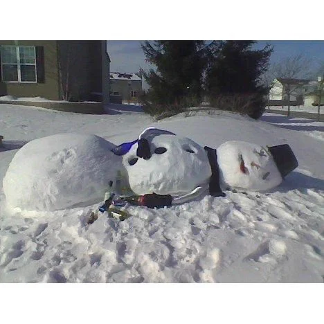 雪玉を2つ重ねるだけが雪だるまじゃない！？予想の上を行く雪だるまが面白いwww