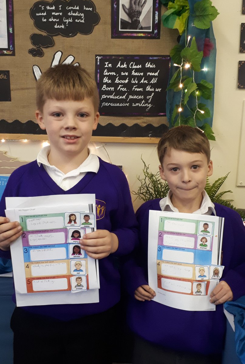 We explored our triggers this week to find out what makes us nervous, sad, upset and angry. A massive thank you to everyone @TheDEN_Elaine for your wonderful lesson ideas and support with our nurturing! <a href="/EEC_Elaine/">Elaine Education Centre</a> <a href="/PrimaryElaine/">Elaine Primary</a>