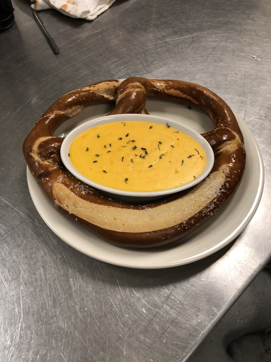 Come try our new giant pretzel with beer cheese. #pretzel#allstardrafts#corona#sportsbar#nflspecials