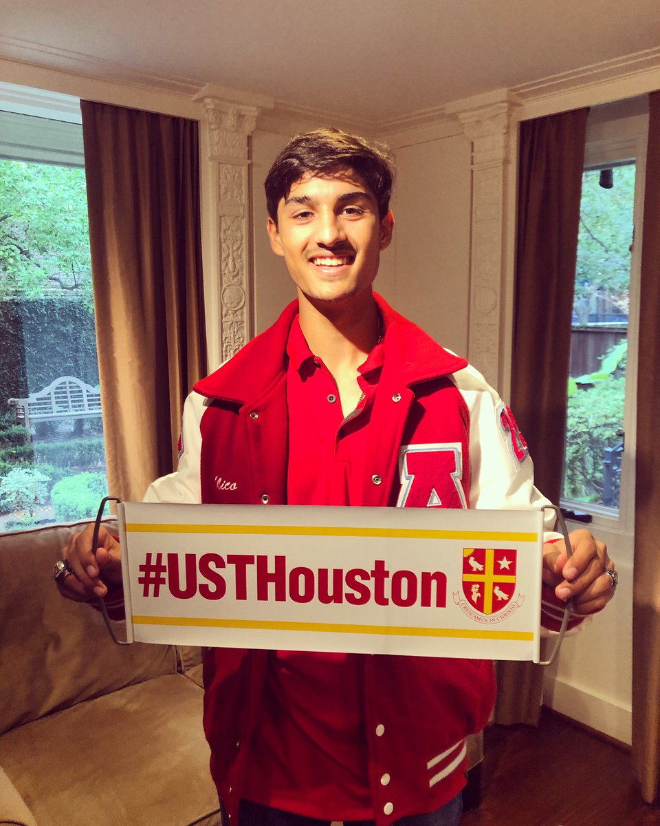 USTadmissions's tweet photo. Congratulations to Nicholas on being accepted into the University of St. Thomas! UST admissions had the chance to share this news with Nicholas during his campus visit today! We are excited to welcome this #futurecelt to the #Celt family! 🦁🎓🙌🏼🌟 #admitted #USTHouston #ust2024 https://t.co/rvYQVLMZ82