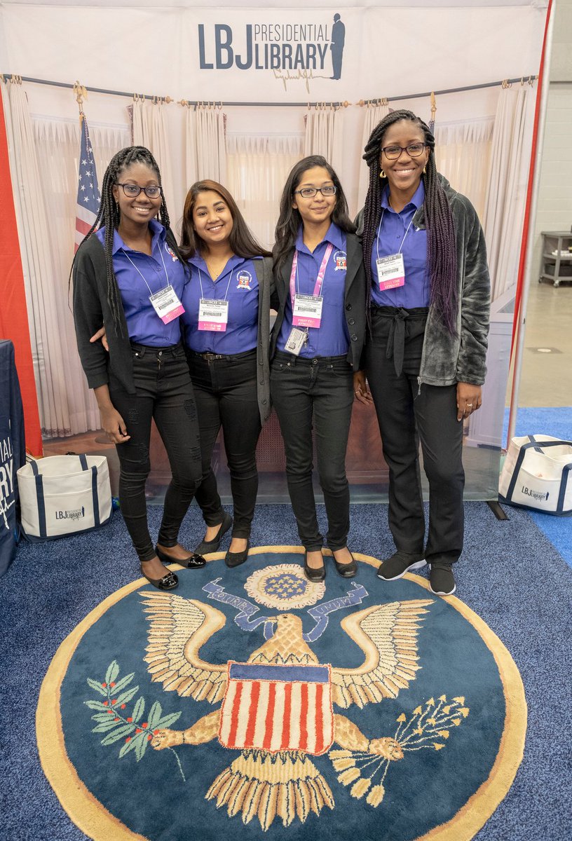 LBJLibrary's tweet photo. Are you at #NCSS19? Stop by our booth! We're here today until 5:30 and tomorrow through 4PM.

And, don't forget! Your badge gets you 50% off admission to the library. Stop by and visit!

📸 Jay Godwin https://t.co/WRz3E9va4I