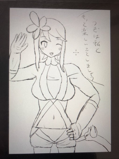 寝れないからラフ描いてた 
