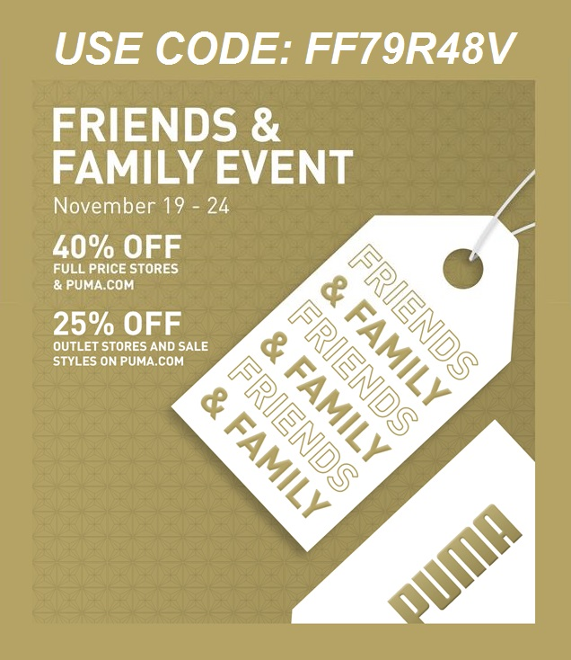 Get those new Puma jawns for 40% off
Use code:
FF79R48V