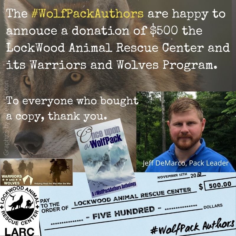We’re pleased to announce that we’ve just donated $500 to Lockwood Animal Rescue Center, and Wolves and Warriors.  If you haven’t picked up a copy of our anthology, Once Upon a Wolfpack (link below), it makes a great gift for the holiday season.

amazon.com/dp/109504401X/…