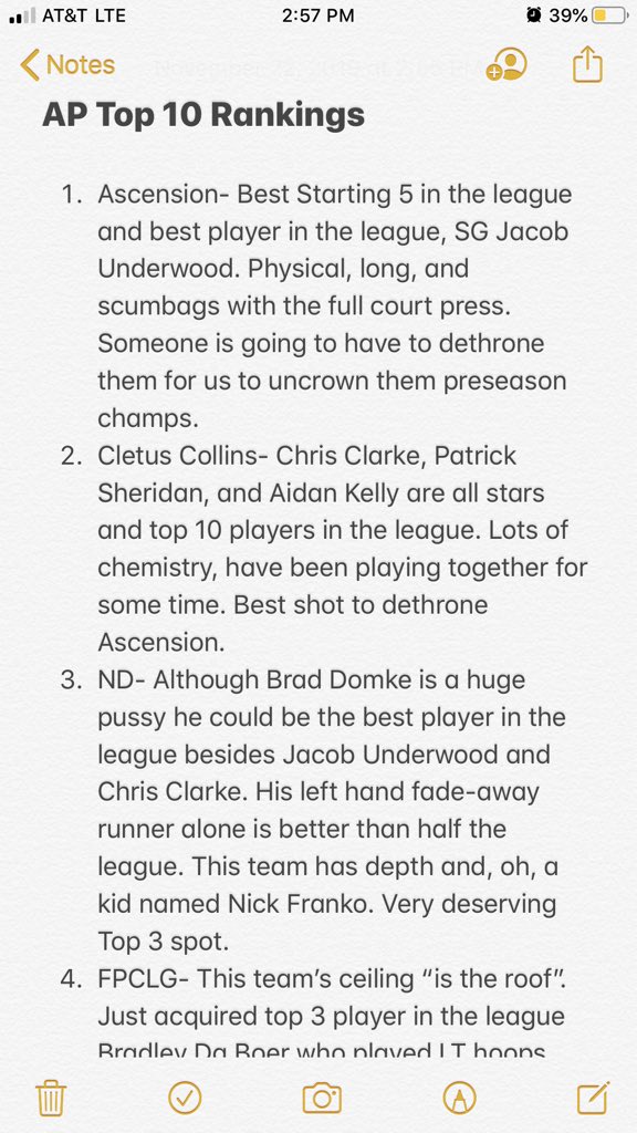 Church_League's tweet photo. PRESEASON AP TOP 10. No LT Bias. No private school bias. Just cold hard facts https://t.co/rgjmgMgnrS