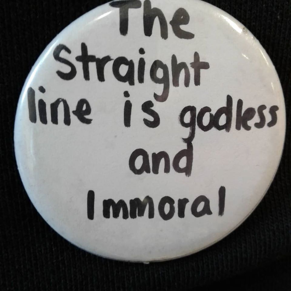 teacherinqathet's tweet image. #ButtonChallenge One of my favourite quotations by the Austrian philosopher, artist and architect Friedensreich Hundertwasser - a student made this button for me years ago. :)