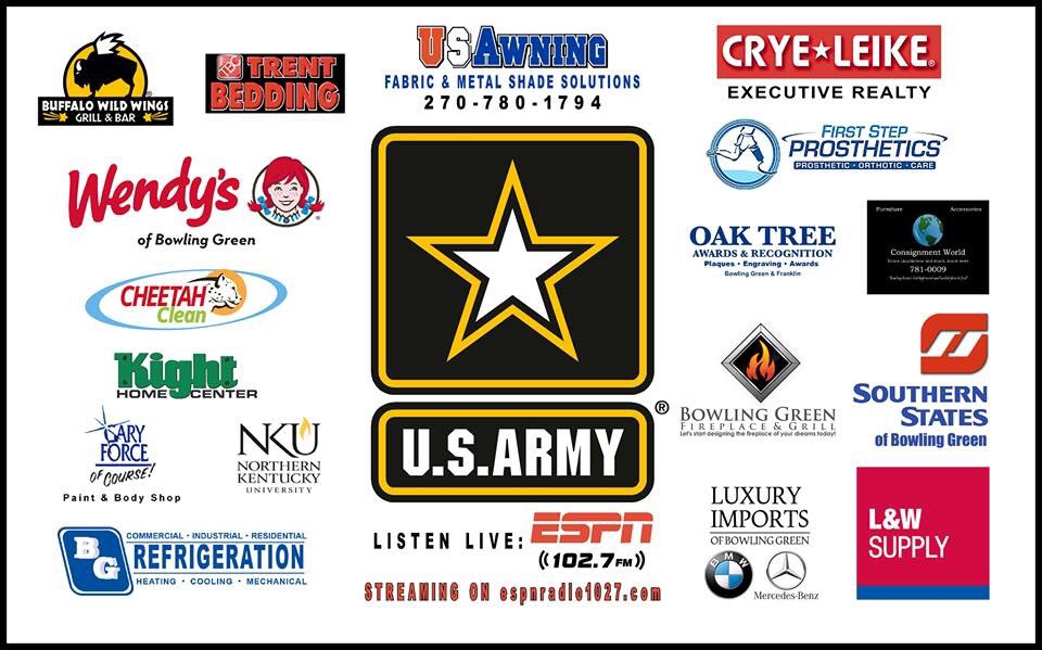 7MMsportsSOKY's tweet photo. Get ready for some #USArmyESPN1027Gamenight you don’t want to miss this. Host @The_Sports_Web &amp; @JbrownESPNKY have a full studio with the likes of @ACSFBCoach @GarretBrowning5 @thecaseywarner #SSGHolt and to close the show, the one and only #EDSmart https://t.co/9zfHoX0nUO