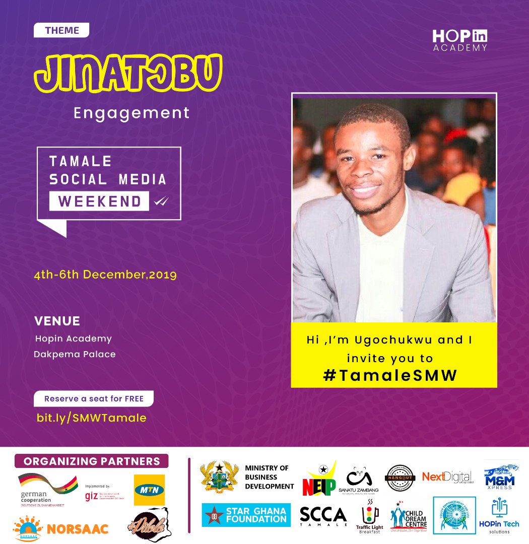 AGESSLUV's tweet photo. We aim to engage the youth and other stakeholders in Tamale on discussions around how we can use social media as a vehicle to drive innovation, promote the Northern story and activism. It promises to be three days of fun filled activities, live discourse and breakout sessions. https://t.co/84tZxndvVY